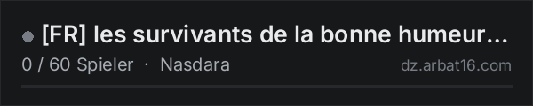 FR les survivants de la bonne humeur PVE, Zone PVP, Trader in der DayZ-Serverliste von AR16