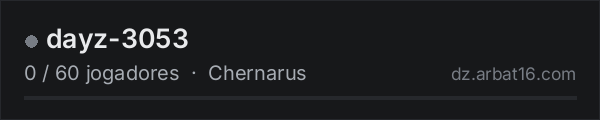 dayz-3053 na lista de servidores de DayZ da AR16