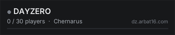 DAYZERO on the AR16 DayZ server list