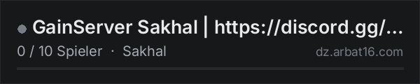GainServer Sakhal | https://discord.gg/XXuzbmEPD8 in der DayZ-Serverliste von AR16