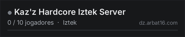 Kaz'z Hardcore Iztek Server na lista de servidores de DayZ da AR16