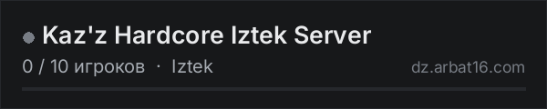 Kaz'z Hardcore Iztek Server в списке серверов DayZ от AR16