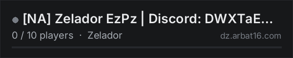 NA Zelador EzPz | Discord: DWXTaEXyUe on the AR16 DayZ server list