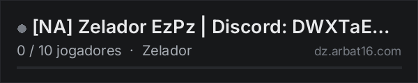 [NA] Zelador EzPz | Discord: DWXTaEXyUe na lista de servidores de DayZ da AR16