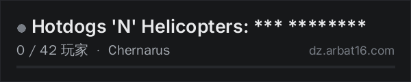 AR16 DayZ 服务器列表中的 Hotdogs 'N' Helicopters: *** ********