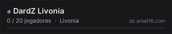 DardZ Livonia na lista de servidores de DayZ da AR16