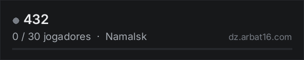 432 na lista de servidores de DayZ da AR16