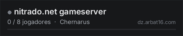 nitrado.net gameserver na lista de servidores de DayZ da AR16
