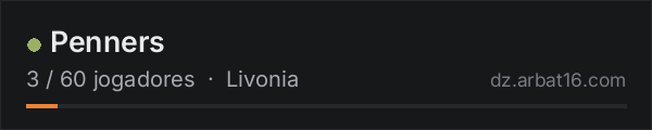 Penners na lista de servidores de DayZ da AR16