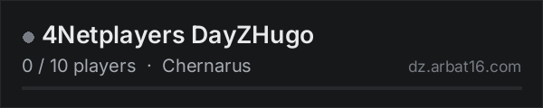 4Netplayers DayZHugo on the AR16 DayZ server list