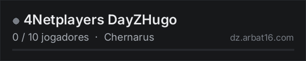 4Netplayers DayZHugo na lista de servidores de DayZ da AR16
