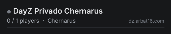 DayZ Privado Chernarus on the AR16 DayZ server list