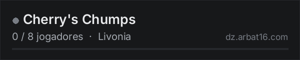 Cherry's Chumps na lista de servidores de DayZ da AR16