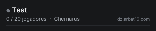 Test na lista de servidores de DayZ da AR16
