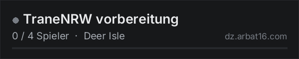 TraneNRW vorbereitung in der DayZ-Serverliste von AR16
