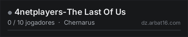 4netplayers-The Last Of Us na lista de servidores de DayZ da AR16