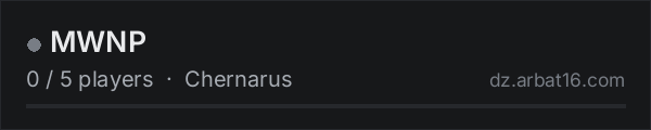 MWNP on the AR16 DayZ server list