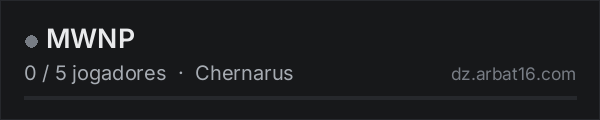 MWNP na lista de servidores de DayZ da AR16