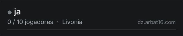 ja na lista de servidores de DayZ da AR16