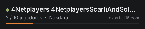 4Netplayers 4NetplayersScarliAndSoloka na lista de servidores de DayZ da AR16