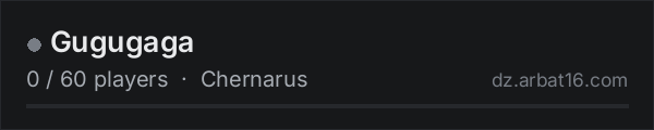 Gugugaga on the AR16 DayZ server list