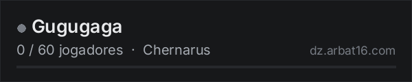 Gugugaga na lista de servidores de DayZ da AR16