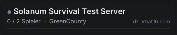 Solanum Survival Test Server in der DayZ-Serverliste von AR16