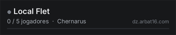 Local Flet na lista de servidores de DayZ da AR16