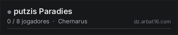 putzis Paradies na lista de servidores de DayZ da AR16