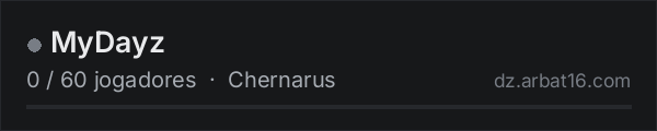MyDayz na lista de servidores de DayZ da AR16