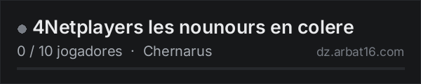 4Netplayers les nounours en colere na lista de servidores de DayZ da AR16