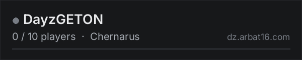 DayzGETON on the AR16 DayZ server list