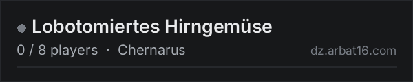 Lobotomiertes Hirngemüse on the AR16 DayZ server list