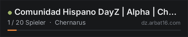 Comunidad Hispano DayZ | Alpha | Chernarus | 1PP in der DayZ-Serverliste von AR16