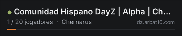 Comunidad Hispano DayZ | Alpha | Chernarus | 1PP na lista de servidores de DayZ da AR16