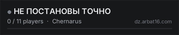 НЕ ПОСТАНОВЫ ТОЧНО on the AR16 DayZ server list