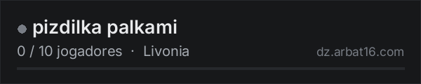 pizdilka palkami na lista de servidores de DayZ da AR16