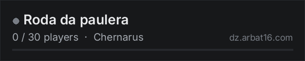 Roda da paulera on the AR16 DayZ server list