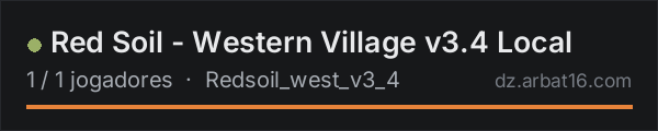Red Soil - Western Village v3.4 Local na lista de servidores de DayZ da AR16