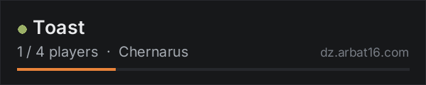 Toast on the AR16 DayZ server list