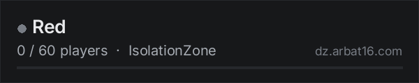 Red on the AR16 DayZ server list