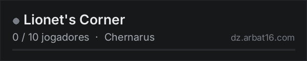 Lionet's Corner na lista de servidores de DayZ da AR16