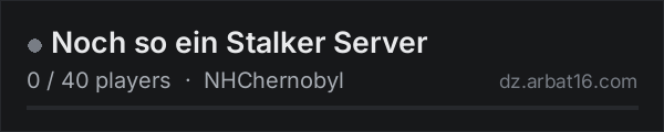 Noch so ein Stalker Server on the AR16 DayZ server list