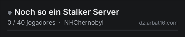 Noch so ein Stalker Server na lista de servidores de DayZ da AR16