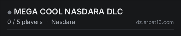 MEGA COOL NASDARA DLC on the AR16 DayZ server list