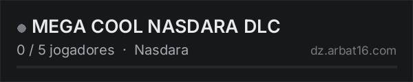 MEGA COOL NASDARA DLC na lista de servidores de DayZ da AR16