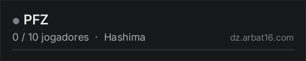 PFZ na lista de servidores de DayZ da AR16