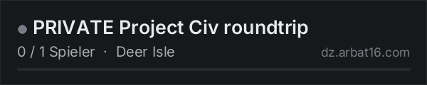 PRIVATE Project Civ roundtrip in der DayZ-Serverliste von AR16