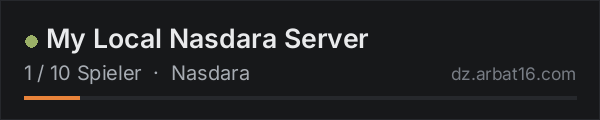 My Local Nasdara Server in der DayZ-Serverliste von AR16