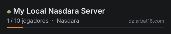 My Local Nasdara Server na lista de servidores de DayZ da AR16